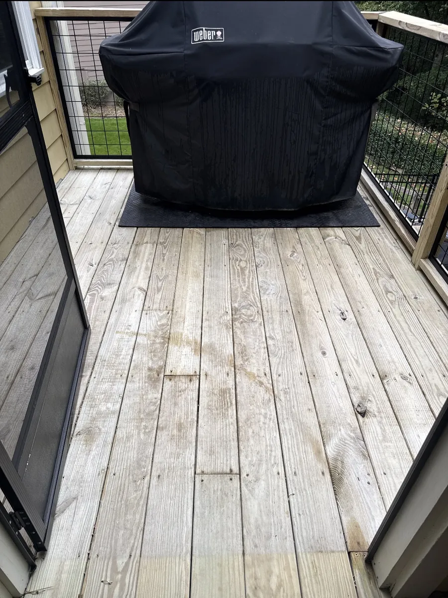 Covered deck after cleaning