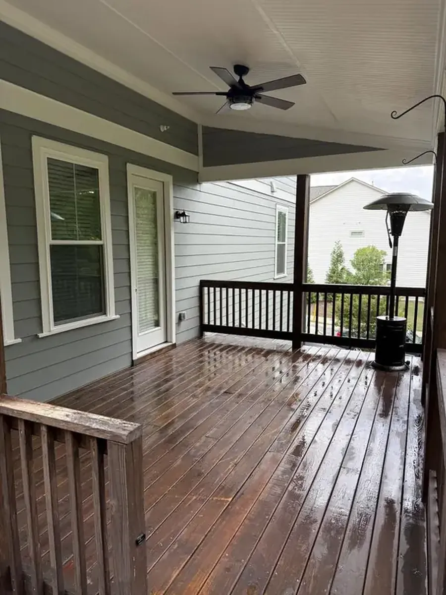 Covered deck after cleaning
