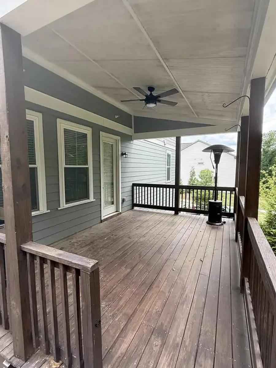 Covered deck before cleaning