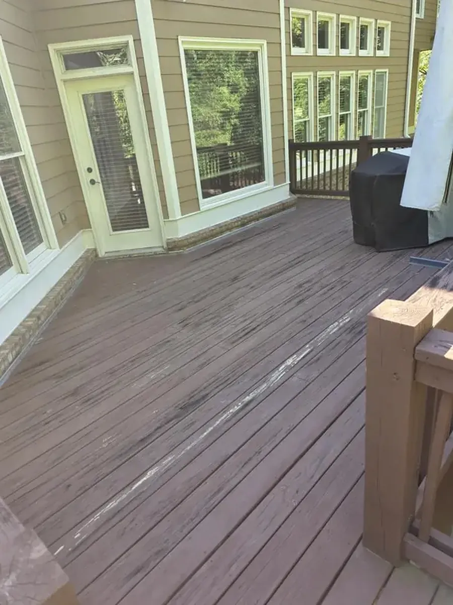 Deck before cleaning