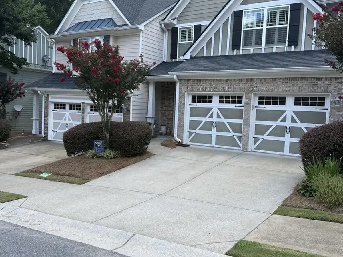 Concrete driveway after cleaning